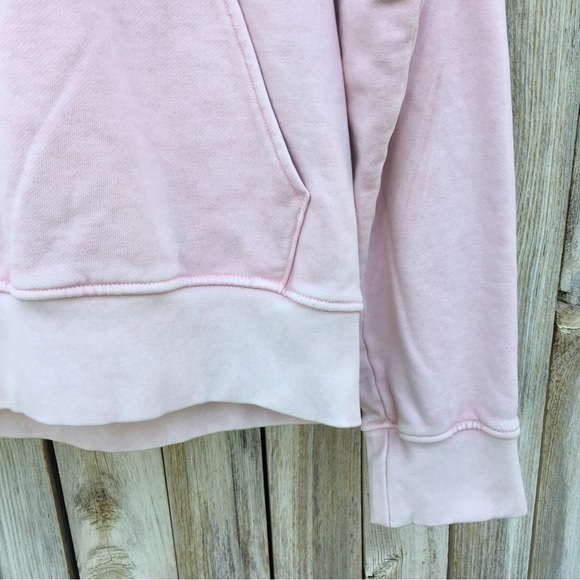 NWT Hudson Jeans Live In Hoodie Sweatshirt Rose Pink Quartz Mineral L - Picture 6 of 16